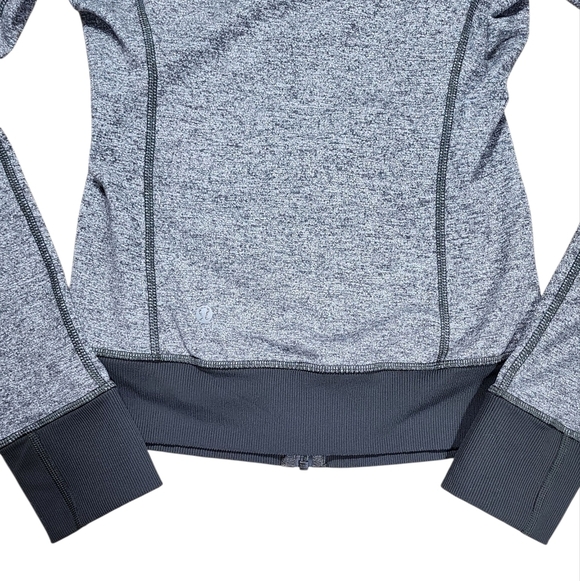 Lululemom Be Present Zip Jacket Size 2 Heathered Slate Grey Casual Athleisure - Picture 5 of 11